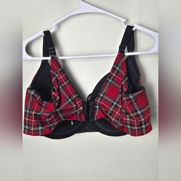 Torrid Plaid T-Shirt Push-Up Bra, Size 40DD - Picture 2 of 3